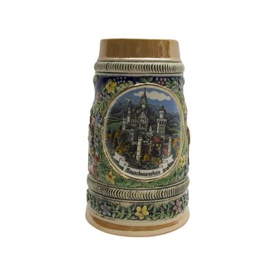 0.55 Liter | OktoberfestHaus Bier Krug Beer Mugs for Men Ceramic Stein With Germany Ludwig's Castle - Beer Lover Gift Tankard Jarras de Cerveza Collectible Beer Steins