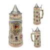 1.1 Liter | OktoberfestHaus Tankard Beer Stein Engraved Collectible Bier Krug With Lid German Adler (Eagle) Midieval Coat Of Arms Beer Mugs for Men view 3
