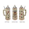 1.1 Liter | OktoberfestHaus Tankard Beer Stein Engraved Collectible Bier Krug With Lid German Adler (Eagle) Midieval Coat Of Arms Beer Mugs for Men view 4