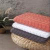 BAGNO MILANO Turkish Cotton Bath Towels, Hand Towels - Soft Plush Jacquard Collection Luxury Towels Set (Charcoal, 2 pcs Bath Towel Set) view 2