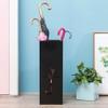 Umbrella Racks AYY Black Wrought Iron Umbrella Stand Umbrella Holder, Cane Cue Holder with Hook and Movable Drip Tray, Used for Hotel Office Cafe, 20x20x52cm view 4