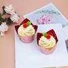 100pcs Aluminum Foil Baking Cups - Disposable Tulip Style Cupcake Liners, 3.5oz, Reusable Aluminum Cupcake Pan Ramekin Holders view 3