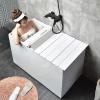Bathtub Tray, Bathtub Cover Anti-dust Folding Dust Board Bathtub Insulation Cover,Bath Lid,Shutter Bath Lid-White PVC (Size : 109800.6cm) view 4