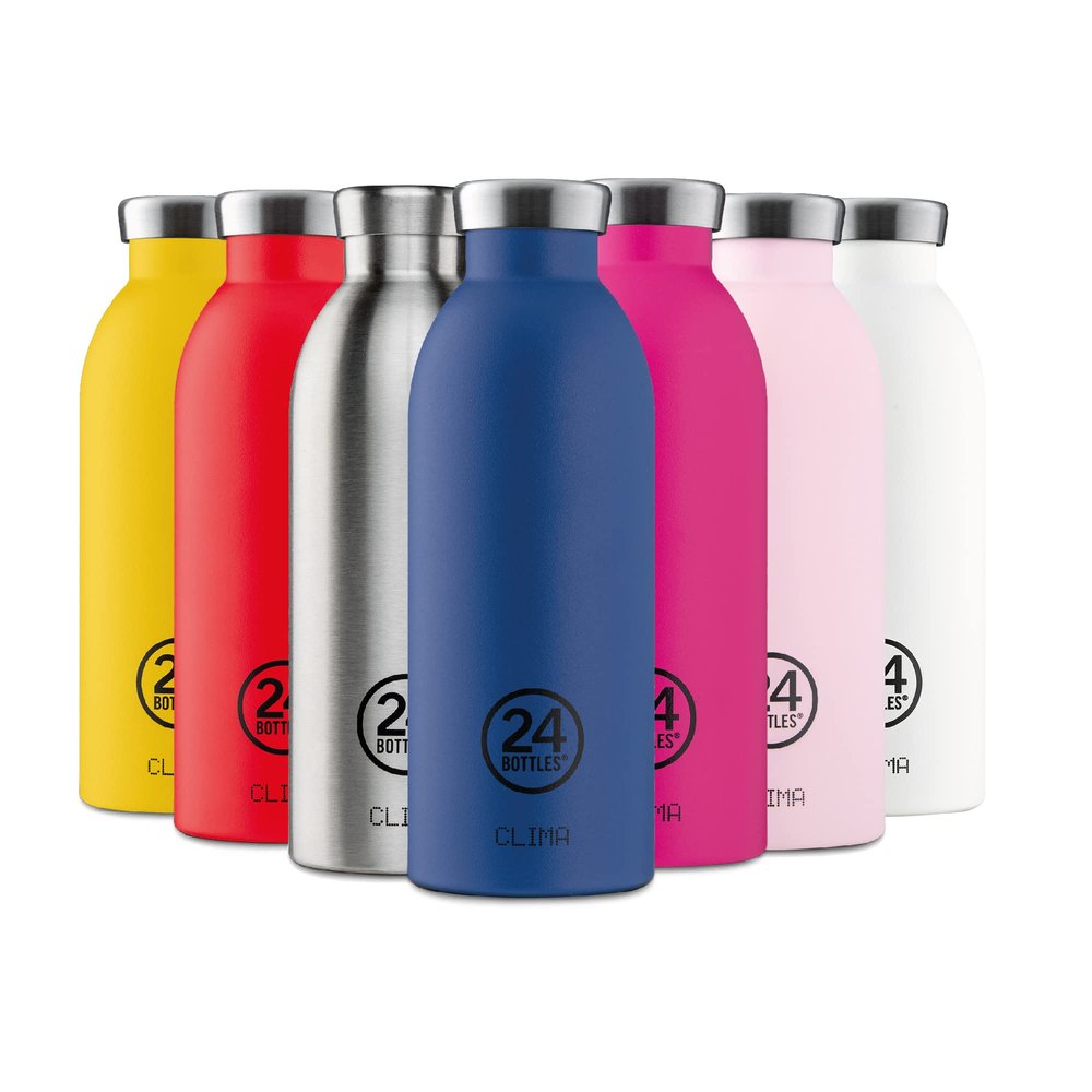 24Bottles Clima Bottle  Insulated Water Bottle, 330 ml/500 ml/850 ml, 100% Airtight Reusable (12 Hours Hot Drink, 24 Hours Cold Drink), Eco Friendly Stainless Steel Bottle