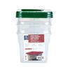 Cambro 4SFSPPSW3190 Set of 3 Square Food Storage Containers with Lids, 4 Quart Case of 13 view 1