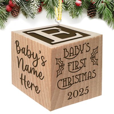 Baby's First Christmas Ornament 2025 (Personalized)