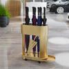 Umbrella Racks WXYZ Umbrella Stand Hotel Lobby Bank Commercial Light Luxury Umbrella Bucket, 12-Hole Large Capacity Umbrella Storage Rack, 55x24x72cm Gold and Black (Color : Gold) view 3