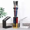 Umbrella Racks WXYZ Creative Iron Umbrella Stand, Can Store Long and Short Umbrellas, Floor-Standing Hollow Umbrella Bucket 25x14.5x41.5cm Black White Gold (Color : Gold) view 4