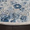Martha Stewart x SAFAVIEH Area Rug Collection - 8' Round, Cream & Blue, Floral Pattern, Non-Shedding & Easy Cleaning, Ideal for Living Room, Bedroom, Office, Dining Space (MSR2862D) view 4