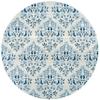 Martha Stewart x SAFAVIEH Area Rug Collection - 4' Round, Cream & Blue, Floral Pattern, Non-Shedding & Easy Cleaning, Ideal for Living Room, Bedroom, Office, Dining Space (MSR2856D) view 2