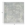 SAFAVIEH Adirondack Collection Area Rug - 4' Square, Slate & Ivory, Distressed Vintage Floral Design, Non-Shedding & Easy to Clean, Ideal for Living Room, Bedroom, Dining Space (ADR109T) view 2