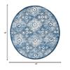 Martha Stewart x SAFAVIEH Area Rug Collection - 4' Round, Navy & Cream, Floral Pattern, Non-Shedding & Easy Cleaning, Ideal for Living Room, Bedroom, Office, Dining Space (MSR2862N) view 2
