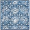 Martha Stewart x SAFAVIEH Area Rug Collection - 4' Square, Navy & Cream, Floral Pattern, Non-Shedding & Easy Cleaning, Ideal for Living Room, Bedroom, Office, Dining Space (MSR2862N) view 3