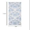 Martha Stewart x SAFAVIEH Area Rug Collection - 2' x 12' Runner, Cream & Blue, Floral Pattern, Non-Shedding & Easy Cleaning, Ideal for Living Room, Foyer, Bedroom, Hallway (MSR2856D) view 2