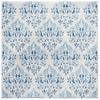 Martha Stewart x SAFAVIEH Area Rug Collection - 4' Square Cream & Blue, Floral Pattern, Non-Shedding & Easy Cleaning, Ideal for Living Room, Bedroom, Office, Dining Space (MSR2856D) view 4