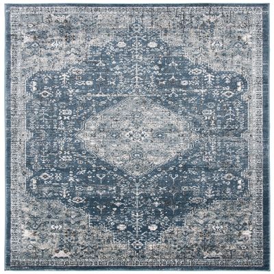 Martha Stewart x SAFAVIEH Area Rug Collection - 4' x 6', Navy & Ivory, Non-Shedding & Easy Cleaning, Ideal for Living Room, Foyer, Bedroom, Accent Space (MSR858N)