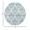 Martha Stewart x SAFAVIEH Area Rug Collection - 8' Round, Cream & Blue, Floral Pattern, Non-Shedding & Easy Cleaning, Ideal for Living Room, Bedroom, Office, Dining Space (MSR2856D) view 2