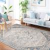 Martha Stewart x SAFAVIEH Area Rug Collection - 4' x 6', Cream & Blue, Non-Shedding & Easy Cleaning, Ideal for Living Room, Foyer, Bedroom, Accent Space (MSR689M) view 2