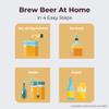 ABC Crafted Series Beer Making Kit | Beer Making Ingredients for Home Brewing | Yields 6 Gallons of Beer | Irish Red Ale view 3