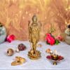 AONA Brass Lord Vishnu Standing Statue, Height 12 inches I Home Decor view 1