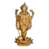 AONA Brass Lord Vishnu Standing Statue, Height 12 inches I Home Decor view 2