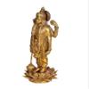 AONA Brass Lord Vishnu Standing Statue, Height 12 inches I Home Decor view 3
