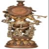 AONA Krishna Statue - Brass Idol - Krishna with Flute -Copper Silver Gold Color - 20 inches view 2