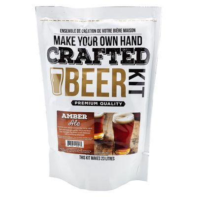 ABC Crafted Series Beer Making Kit | Beer Making Ingredients for Home Brewing | Yields 6 Gallons of Beer | (Amber Ale)