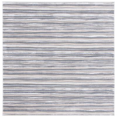 SAFAVIEH Area Rug 8x10 - Lagoon Collection - Large - Grey & Ivory, Modern Stripe Design, Non-Shedding & Easy Cleaning, Ideal for Living Room, Bedroom, Office, Dining Space (LGN148F)