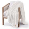 UGG Adalee Faux Fur Throw Blanket Luxury Lightweight Cozy Soft Throw for Couch Bed or Chair Hypoallergenic Machine Washable Double-Sided Fluffy Blanket Home Decor, 50-inch x 70-inch, Natural White view 1