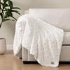 UGG Adalee Faux Fur Throw Blanket Luxury Lightweight Cozy Soft Throw for Couch Bed or Chair Hypoallergenic Machine Washable Double-Sided Fluffy Blanket Home Decor, 50-inch x 70-inch, Natural White view 2