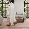 UGG Adalee Faux Fur Throw Blanket Luxury Lightweight Cozy Soft Throw for Couch Bed or Chair Hypoallergenic Machine Washable Double-Sided Fluffy Blanket Home Decor, 50-inch x 70-inch, Natural White view 4