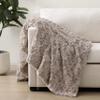 UGG Adalee Faux Fur Throw Blanket Luxury Lightweight Cozy Soft Throw for Couch Bed or Chair Hypoallergenic Machine Washable Double-Sided Fluffy Blanket Home Decor, 50-inch x 70-inch, Oyster Brown view 2