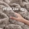 UGG Adalee Faux Fur Throw Blanket Luxury Lightweight Cozy Soft Throw for Couch Bed or Chair Hypoallergenic Machine Washable Double-Sided Fluffy Blanket Home Decor, 50-inch x 70-inch, Oyster Brown view 3