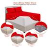 ABP Collection Bed Sheet Set - 800 Thread Count 100% Cotton 6 Piece Sheet Set - Soft & Silky Sateen Weave Fits Mattress 12'' Deep Pocket (1 Flat Sheet, 1 Fitted Sheet & 4 Pillowcases) Full XL, Red view 4