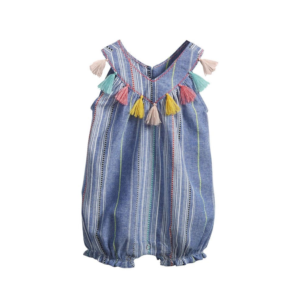 Mud Pie Chambray Tassel Bubble
