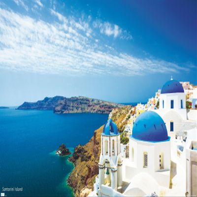 Trends International Santorini Island Wall Poster, 22.375" x 34", Premium Unframed Version