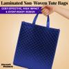 DISCOUNT PROMOS Luxurious Laminated Tote Bags Set of 10, Bulk Pack - Reusable, Great for Shopping, Beach, Wedding Favors - Royal Blue view 4