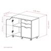 Winsome Halifax Storage Mobile Cabinets, 1 Large Door, 3 Drawers, for Home Office, Black view 3