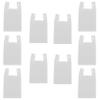 DISCOUNT PROMOS Bodega Lightweight Tote Bags Set of 10, Bulk Pack - Reusable, Great for Grocery, Tradeshow, Party favors, Picnic - White view 1