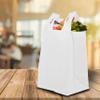 DISCOUNT PROMOS Bodega Lightweight Tote Bags Set of 10, Bulk Pack - Reusable, Great for Grocery, Tradeshow, Party favors, Picnic - White view 2
