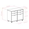 Winsome Halifax Storage Mobile Cabinets, 2 Doors, 4 Drawers, for Home Office, White view 3