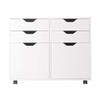 Winsome Halifax Storage Mobile Cabinets, 2 Doors, 4 Drawers, for Home Office, White view 4