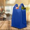 DISCOUNT PROMOS Bodega Lightweight Tote Bags Set of 10, Bulk Pack - Reusable, Great for Grocery, Tradeshow, Party favors, Picnic - Blue view 3
