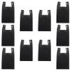 DISCOUNT PROMOS Bodega Lightweight Tote Bags Set of 10, Bulk Pack - Reusable, Great for Grocery, Tradeshow, Party favors, Picnic - Black view 1
