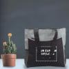 DISCOUNT PROMOS Custom Beach Tote Bag with Mesh Pockets Set of 12, Personalized Bulk Pack - Reusable, Great for Picnic, Camping, Beach, Outdoor Activities - Grey view 2