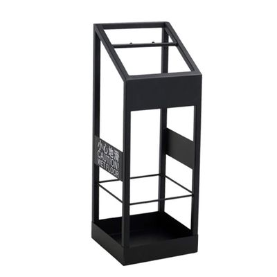 Umbrella Racks AYY Black White Household Commercial Umbrella Stand Umbrella Holder, Free-Standing Metal Umbrella Stand with Hook and Drip Tray, Waterproof and Rustproof, 22x22x60cm (Color : Black)