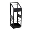 Umbrella Racks AYY Black White Household Commercial Umbrella Stand Umbrella Holder, Free-Standing Metal Umbrella Stand with Hook and Drip Tray, Waterproof and Rustproof, 22x22x60cm (Color : Black) view 1