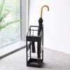 Umbrella Racks AYY Black White Household Commercial Umbrella Stand Umbrella Holder, Free-Standing Metal Umbrella Stand with Hook and Drip Tray, Waterproof and Rustproof, 22x22x60cm (Color : Black) view 2
