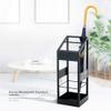 Umbrella Racks AYY Black White Household Commercial Umbrella Stand Umbrella Holder, Free-Standing Metal Umbrella Stand with Hook and Drip Tray, Waterproof and Rustproof, 22x22x60cm (Color : Black) view 3